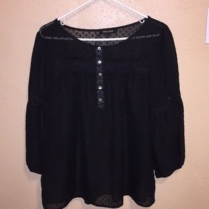 Puffy polkadot blouse
